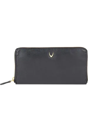 Hidesign Women Black Solid Zip Around Wallet