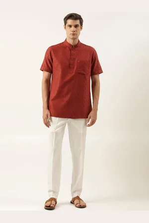 TheEthnic.Co Mandarin Collar Cotton Kurta