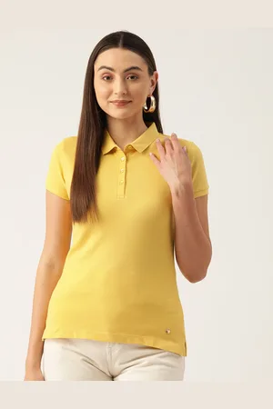 Monte Carlo Women Polo Collar Pure Cotton T-shirt