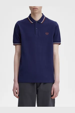 Fred Perry Men Polo Collar Applique T-shirt