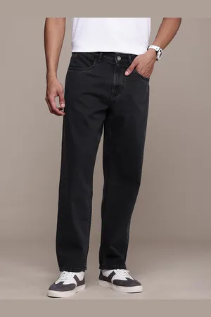 WROGN Men Pure Cotton Relaxed Fit Light Fade Jeans