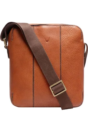 Hidesign Men Tan Brown Solid Leather Messenger Bag