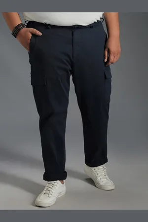 High Star Men Relaxed Straight Leg Slim Fit Cotton Cargos Trousers