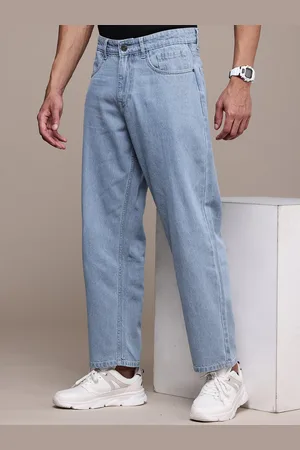 WROGN Men Pure Cotton Relaxed Fit Light Fade Jeans