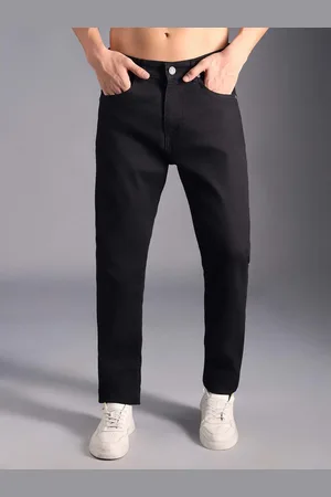 High Star Men Straight Fit Mildly Distressed Light Fade Jeans