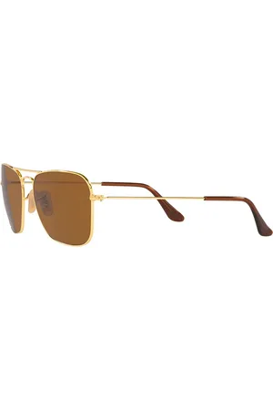 Ray-Ban Men UV Protected Brown Lens Square Sunglasses - 0RB3136I001/3358