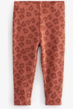 Next Girls Ribbed Printed Leggings