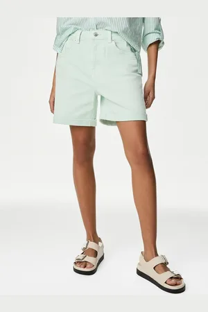 Marks & Spencer Women High-Rise Denim Boyfriend Shorts