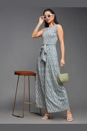 DressBerry Printed Pure Cotton Basic Jumpsuit