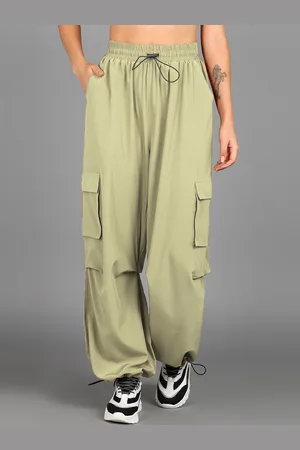 Roadster The Lifestyle Co. Light Green Women Mid-Rise Cargo Joggers