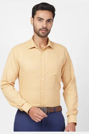 Park Avenue Gingham Checked Slim Fit Opaque Formal Shirt