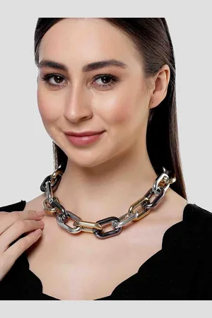 karatcart Gold-Plated Lightweight Link Necklace