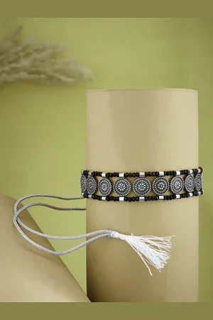 ATIBELLE Silver-Plated Beaded Brass Choker