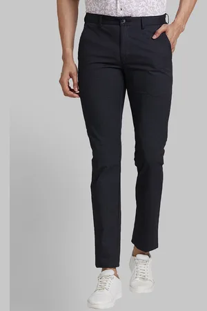 Park Avenue Men Slim Fit Printed Cotton Regular Trousers