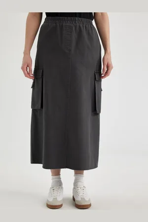 DeFacto Pure Cotton A-Line Midi Skirt
