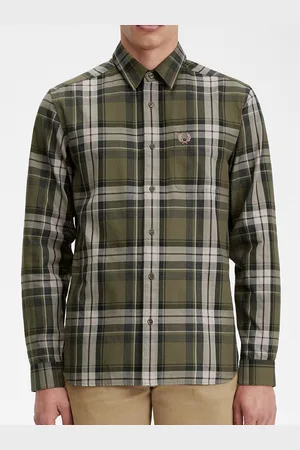 Fred Perry Slim Fit Tartan Checks Cotton Casual Shirt