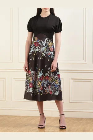 Ted Baker Floral Print Puff Sleeve Maxi Dress
