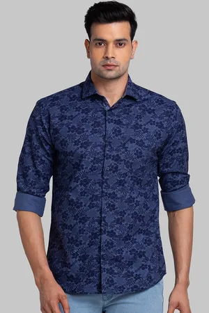 Park Avenue Slim Fit Floral Long Sleeves Spread Collar Cotton Opaque Printed Casual Shirt
