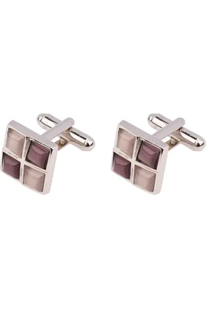 The Tie Hub Men Textured Geometric Cufflink