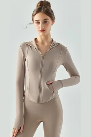 JC Collection Women Hooded Lightweight Training or Gym Sporty Jacket