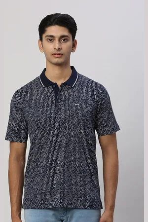 ColorPlus Abstract Printed Polo Collar Comfort Fit Cotton T-shirt