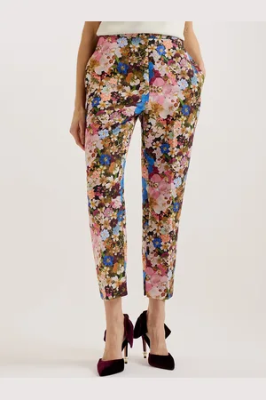 Ted Baker Women Floral Printed Slim Fit Cropped Trousers