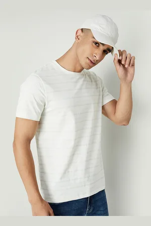Lifestyle Round Neck Striped Cotton T-shirt