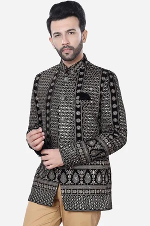 Avaeta Embroidered Bandhgala Velvet Blazer