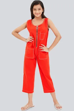 OLELÉ Girls Jupiter Cotton Sleeveless Basic Jumpsuit