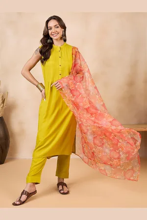 InWeave Floral Printed Organza Dupatta