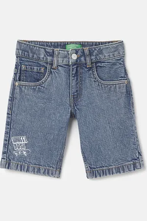 Benetton Boys Mid Rise Denim Shorts