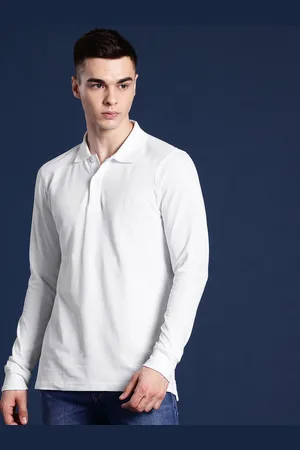 HANCOCK Men Polo Collar Pure Cotton T-shirt