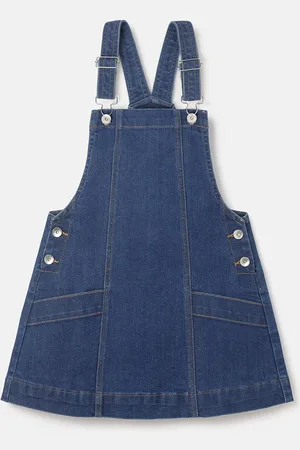 Benetton Girls Ankle Length Dungarees