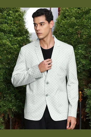 Mast & Harbour Checked Notched Lapel Long Sleeves Slim Fit Single-Breasted Casual Blazer