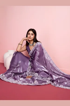 VAIRAGEE Embellished Embroidered Poly Silk Saree