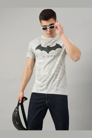 Free Authority Men Batman Printed Round Neck Cotton T-shirt