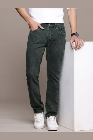 WROGN Men Straight Fit Heavy Fade Stretchable Jeans
