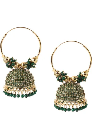 Keviv Gold-Plated Kundan Classic Jhumkas