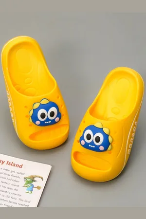 Yellow bee Boys Rubber Sliders