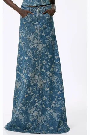 Koton Women Pure Cotton Maxi Flared Skirt