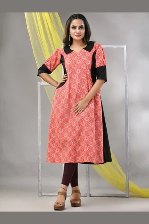 Charukriti Ethnic Motifs Printed V-Neck A-Line Kurta