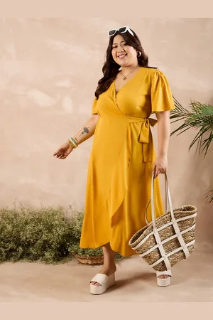 Berrylush Plus Size V-Neck Wrap Maxi Dress