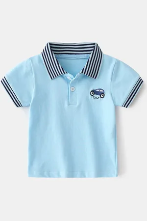 Stylecast Boys Polo Collar Solid Tshirt