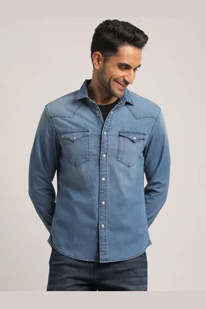 EVERBLUE Men Blue Opaque Casual Shirt