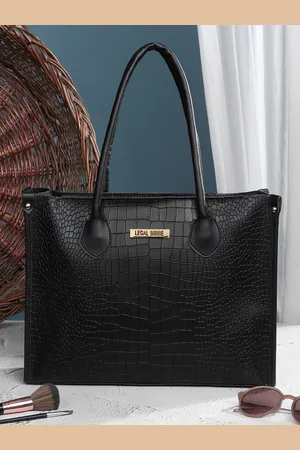 Legal Bribe Textured Zip Detail PU Oversized Shoulder Bag