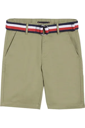 Tommy Hilfiger Boys Belted Mid-Rise Chino Shorts