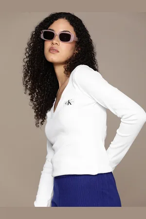 Calvin Klein Long Sleeves V-Neck Casual T-shirt