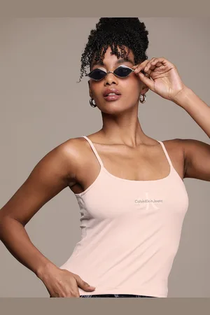 Calvin Klein Brand Logo Strappy Tank Top