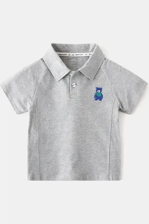 Stylecast Boys Grey Polo Collar T-shirt