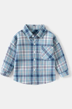 Stylecast Boys Spread Collar Long Sleeves Checked Cotton Regular Fit Casual Shirt